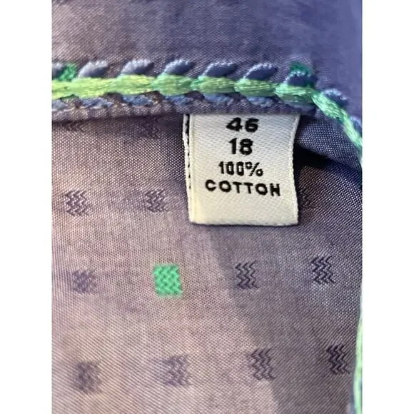 Robert Graham Long Sleeved Purple Dress Shirt Size 46 Neck 18. - Picture 5 of 7